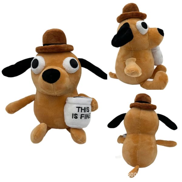 Kaffe Hund Detta är Fine Hund Plysch Leksak Docka Julklapp