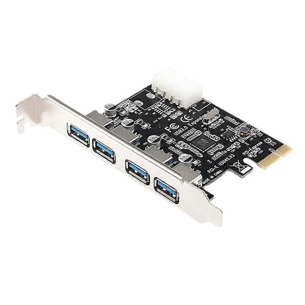 4 Port USB 3.0 PCI-E Utvidelseskort PCI Express PCIe USB 3.0 Hub Adapter 4-Port USB3.0 Kontroller