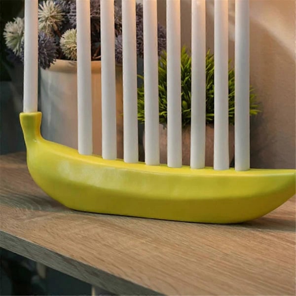 Bananformet Lysestake Bordpynt Banan Lysestake