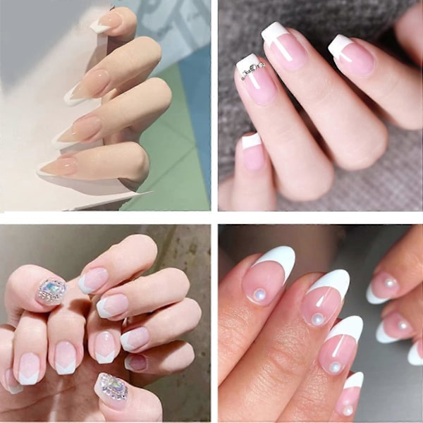 Nagelset Nagelklippare Franska Naglar Akrylspetsar Manikyr Kanttrimmer Mandelform