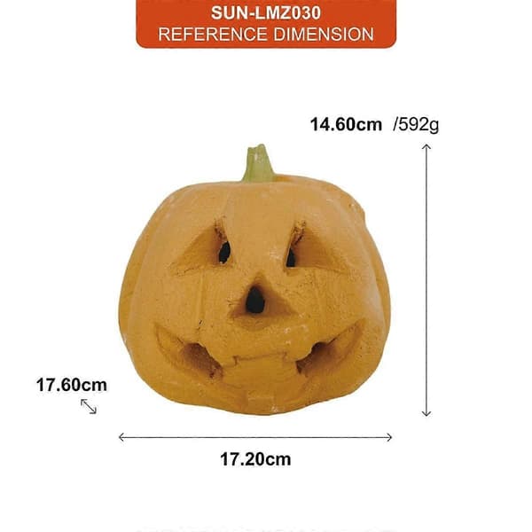 Bålpanne Utskjært Gresskar for Peiser, Kunstig Halloween Dekor Bruk Innendørs, Gassinnsatser, Ventilert, E