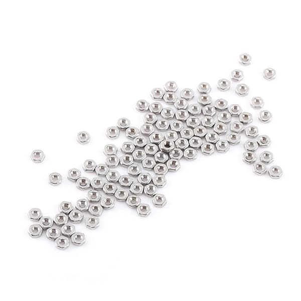 250 stk. M2 Hex Socket Skruer Bolt Med Hex Møtrikker Sortiment A2 Rustfrit Stål (Tophoved) YEMAA
