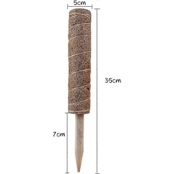 WJTG 2-pack Kokosfiber Totempåle, Växt Kokos Moss Pinne Växtstöd Stake för Klättrande Inomhusväxter Stöd Förlängning, KlätterväxterJ