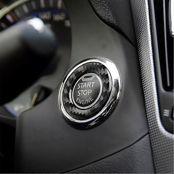 Motor Start Stopp Knapp Panel Skydd För Infiniti Q50 Kolfiber