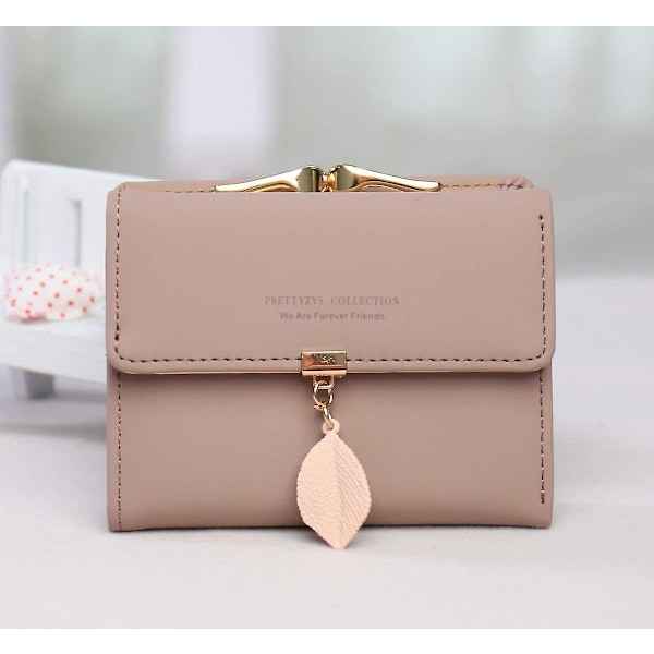 Flickor Dam Liten Clutch Läder Handväska Kort Hållare Plånbok (z-lotus Rosa) Z-lotus Rosa -