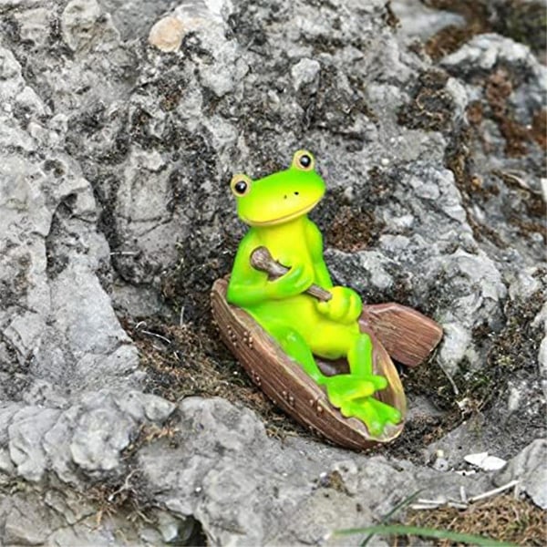Frog Statue Garden - Resin Happy Frogs On Bench Figurines, Garden Frog Decor Sommardekorationer, Fo