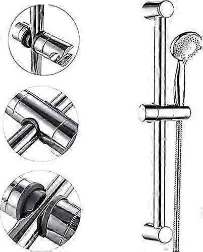 Utskiftbar Håndholdt Dusjhodeholder, Dusjhodeholder, 18-25MM Diameter Justerbar, Krom ABS (Sølv)