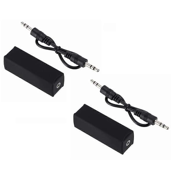 2 st 3,5 mm Aux Audio Brusfilter Jordloopbrusisolator Eliminera för Bilstereo Ljudsystem
