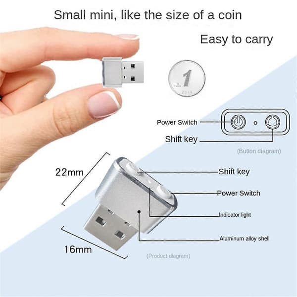 Mouse Jiggler USB Musebeveger med Bryterknapp Anti Datamaskin Dvale Mobil Cursor Tre Spormoduser