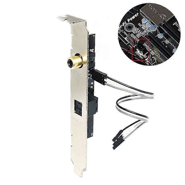 Oppgraderingslydkort for digital lyd 24bit 192khz Spdif Datterkort Optisk fiber-QH