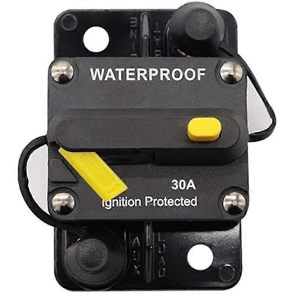 30 Amp Sikring 12V-48V DC Manuel Reset til Trolling Motor Rv Marine Båd Køretøjer System P