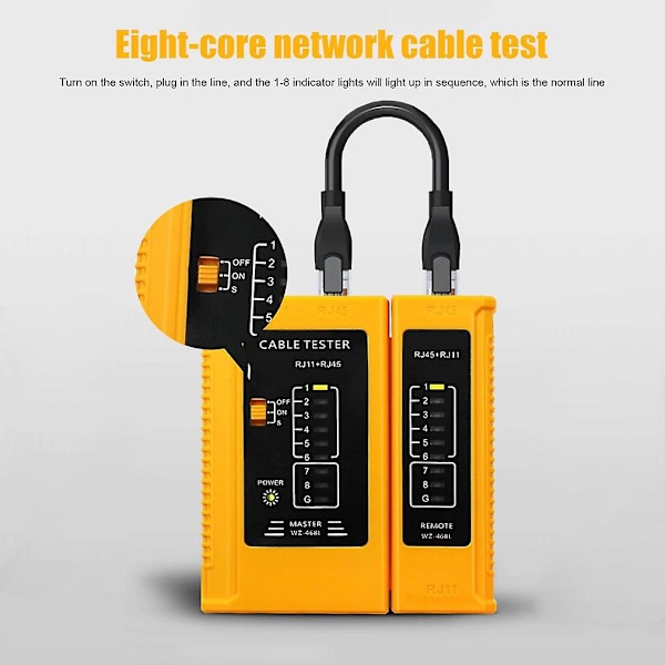 Profesjonell Rj45 Rj11 Kabel Lan Tester Nettverkskabel Tester Lan Kabel Tester Nettverksverktøy