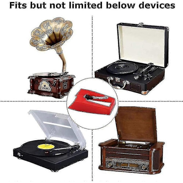 Plattespiller Nål, 5-pakning Universal Platespiller Stylus Erstatningsnåler, Grammofonnåler for ION Jenson Crosley Victrola Sylvania