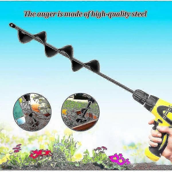 Spiral Jordborr - Trädgårdsverktyg för Plantering av Träd, Buskar, Borr och Plantering - 422cm
