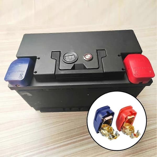 Smarte batteriklemmer i kobber På/Av, batteribryter for toppmontering 1pc Red