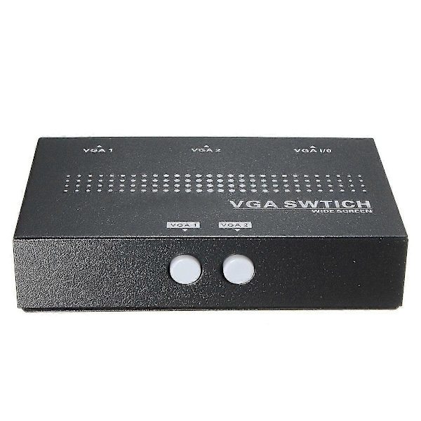 VGA 2 Port Manuell Switch Splitter - 2 In 1 Ut Monitor Två Källor