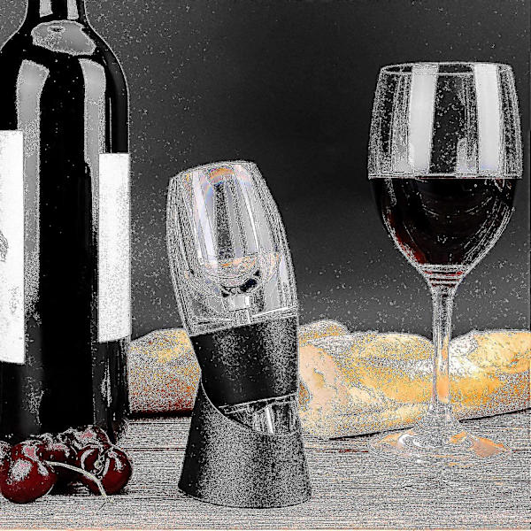 Vinlufter Vinkaraffelstativ, Premium Vinkaraffel