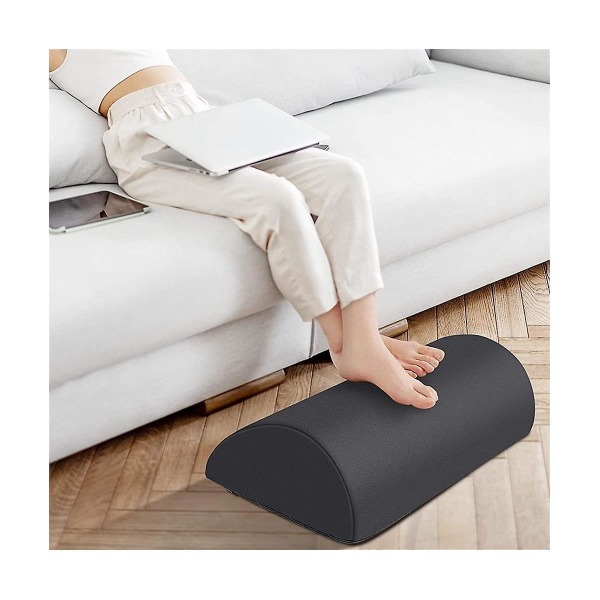 Fotstödsdyna för under skrivbordet på jobbet - ergonomisk design, fotpall för trötthet & med minnesskum, utan pärlor