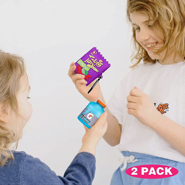 KATEA Airpod 1/2 Fodral Söt Cartoon 3D Unik Mjuk Silikonöverdrag Rolig Mode Kul Cool Karaktär Snygg Design Fodral Kvinnor Flickor Pojkar Tonåringar för A