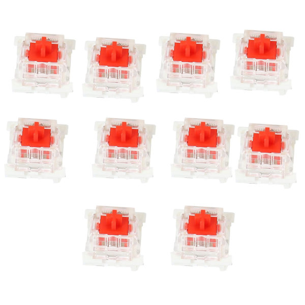 10 stk Plast For Cherry Red 3 Pin MX RGB Mekanisk Switch Keyboard Erstatning