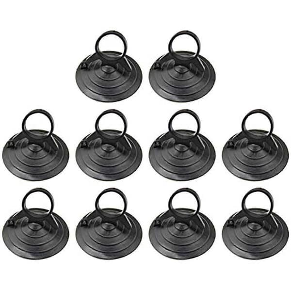 IKAAR 10-pack Sugproppar Glas Sugproppar 45mm Bil Solskydd Sugpropp Klar PVC Plast Sugpropp Svart