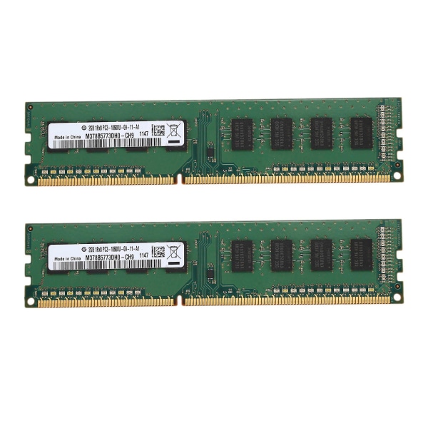 2x Ddr3 2gb Ram 1333 Mhz For Intel Desktop PC Minne 240pin 1,5v Ny Dimm