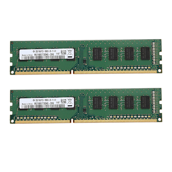 2x DDR3 2GB RAM 1333 MHz til Intel Desktop PC Hukommelse 240-pin 1.5V Ny DIMM