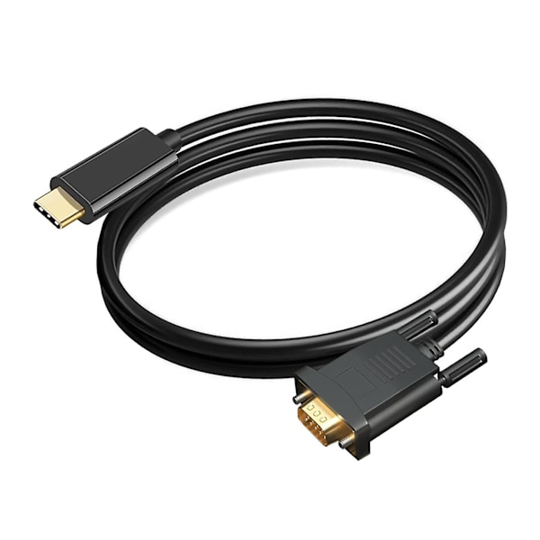 1,8 m VGA-adapterkabel Mini 1080P Høy oppløsning Type-C 3.1 til VGA USB-C konverteringskabel for projektor