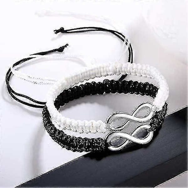 2 stk./sæt Rustfrit Stål 8 Uendeligheds Pararmbånd