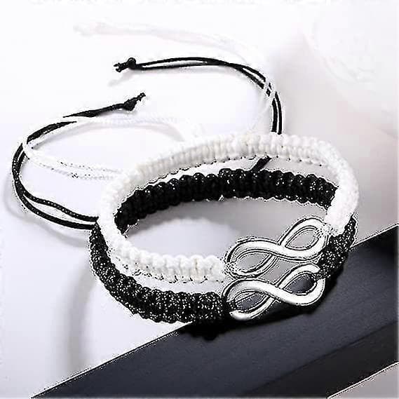 2 stk./sett Rustfritt Stål 8 Infinity Pararmbånd