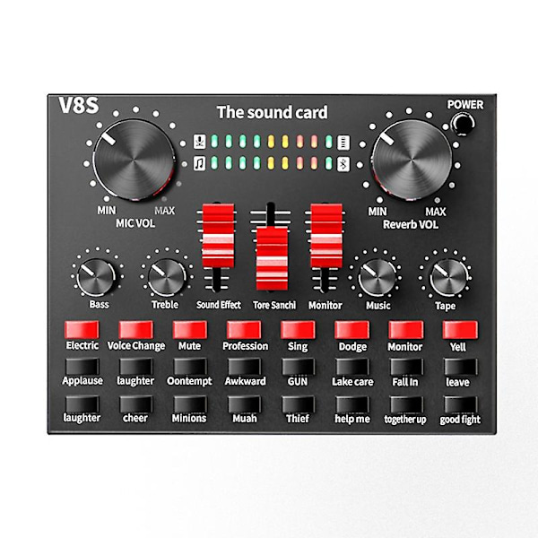 Bluetooth Ammattimainen Suoratoisto Äänikortti USB Audio Interface Mikseri DJ Ääni Mikrofoni Kitaran Äänitykseen