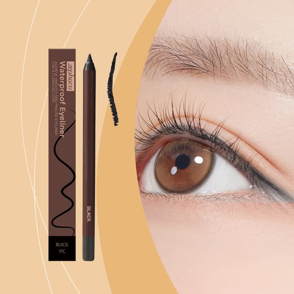 2 stk. Zephoco Sort Eyelinerblyant, Vandfast, Smudsafvisende, Silkeblød, Gel Eyeliner 2Pcs