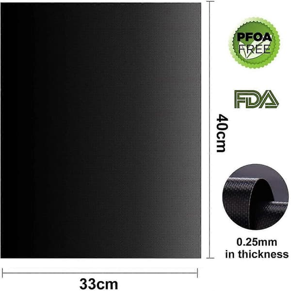 Sett med 5 Bakematter Grillmatte Grillplate Bakeplate Ovn 40 * 33cm For Grill Gass Elektrisk Kull 100% Non-stick