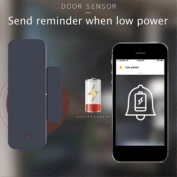 Tuya Wifi Dörrsensor Fönster Inbrottsskydd Magnetisk Sensor Larm Smart Life för APP Fjärrkontroll