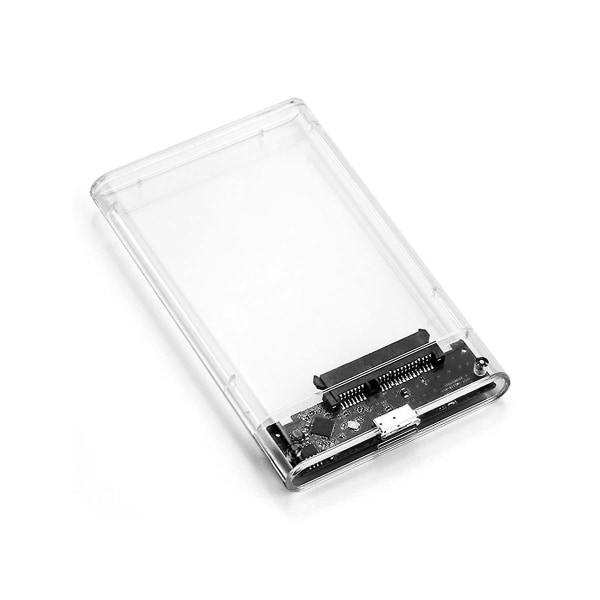 Läpinäkyvä harmaa HDD- case kovalle laatikolle 2,5 tuuman HDD-kotelo Sata USB 3.0 Type-c 3.1 ulkoiselle H