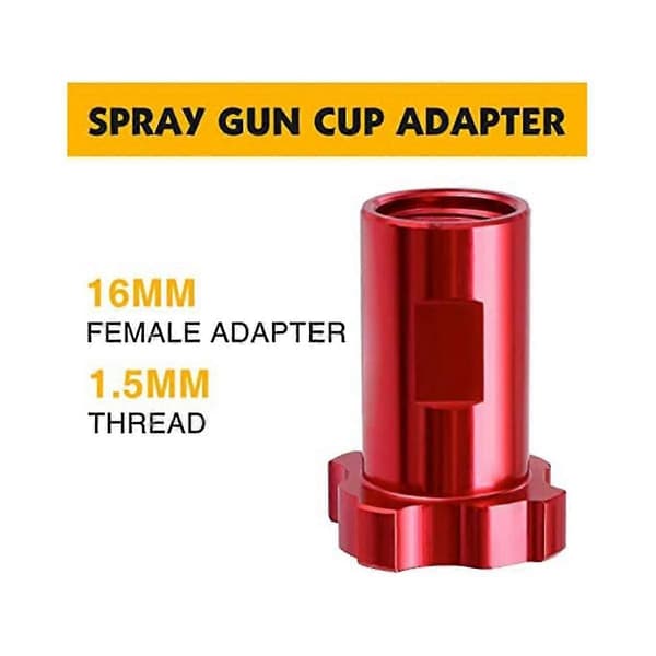 SprayGun-koppadapter, hunnadapter med 16 mm, 1,5 mm gjenge Spray GunPaint-koppadapter passer PRO-33, PRO-44 og PRO-88
