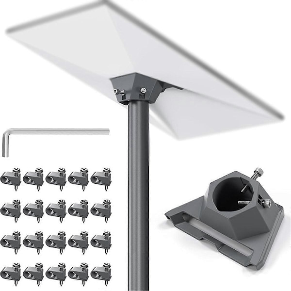 For Gen 3 Rør Adapter Aluminium Takfeste Stativ Fast Kobling med Skiftenøkkel og Kabelklemmer for
