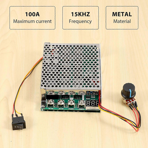 DC 10-55V 100A 3000W Motorhastighetsregulator Reversibel PWM-kontroll Framåt och Bakåtregulator