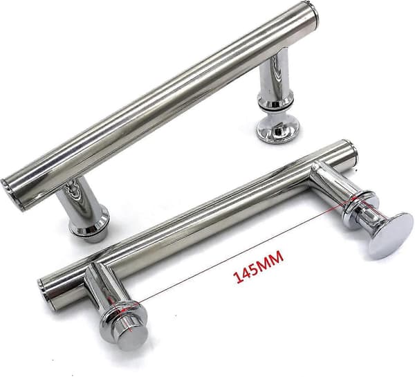145mm (14,5cm) Krom ABS Dusjdørhåndtak, Hull Til Hull 2 Stykker