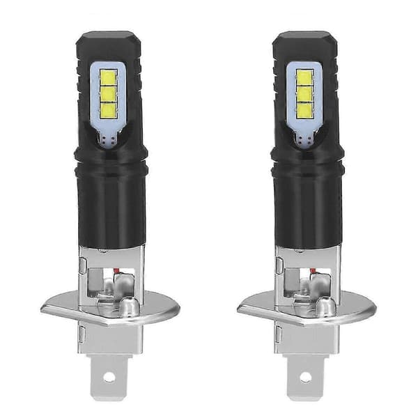 2x 6000k Super Sterkt Hvitt 6000lm LED-frontlyspæresett Fjernlys