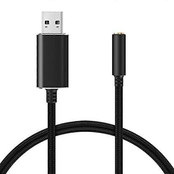 USB til 3,5 mm lydadapter med 3,5 mm hovedtelefon og mikrofon til Windows, til , til , til PC/Lapt
