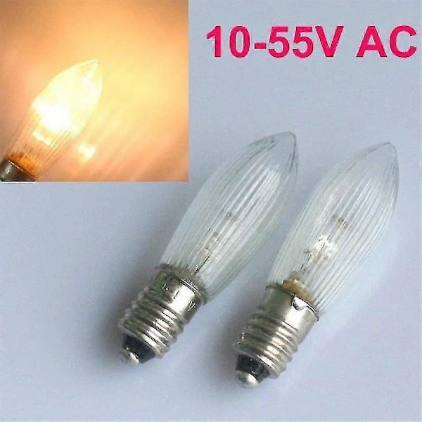 E10 LED Erstatningslampe, Kertepærer & 10-55 V AC Pærer Edison Lampe