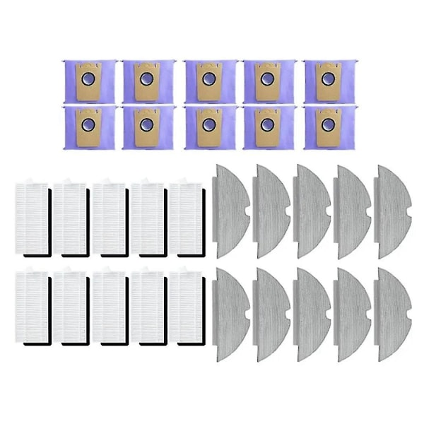 Til Robovac L35 Hybrid+ / Lr30 Hybrid+ Hepa Filter Moppeklude Klud Robot Støvsugere Udskiftning Reservedel Pa