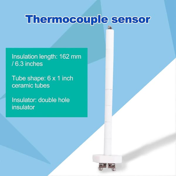 Högtemperatur K-typ termoelementsensor för keramisk ugn 2372 Fahrenheit 1300 grader -B119