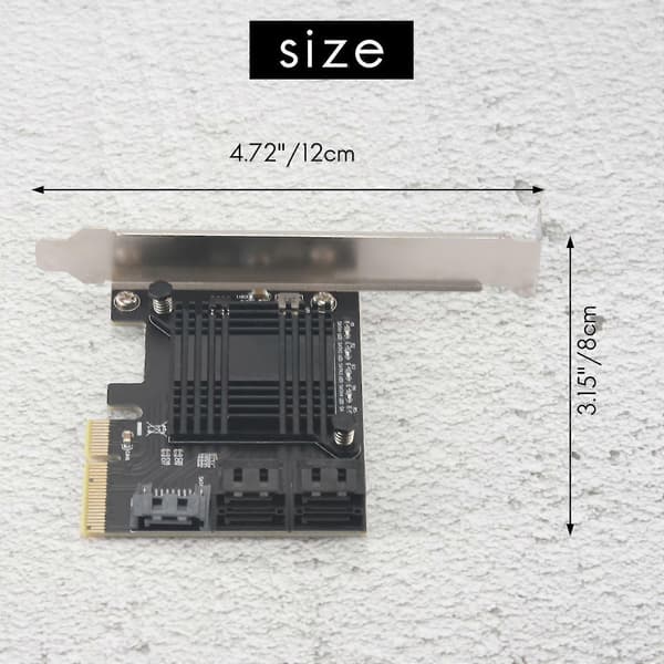 Pcie Til 5-port Sata Iii 6 Gbps Sata Controller Udvidelseskort Computer Chassis Adapterkort Jmb585