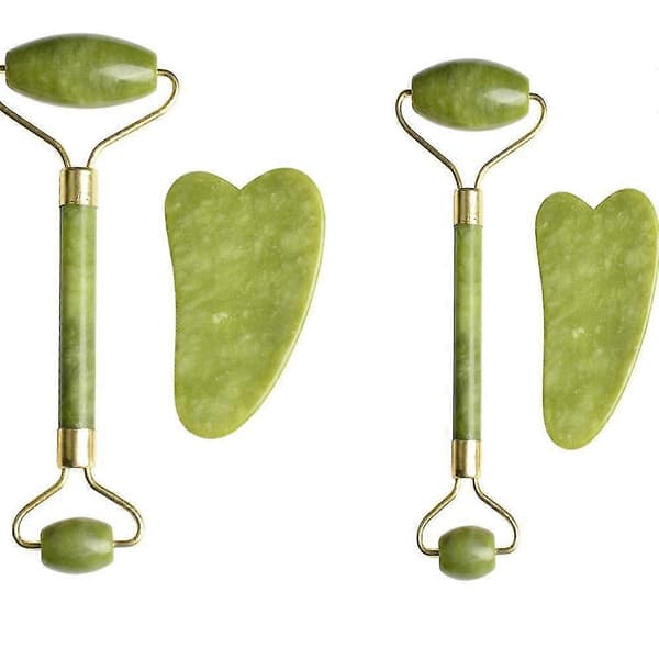 Komfortabel dobbel jade-rulle for ansikt