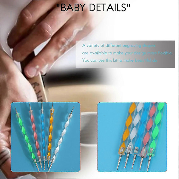 Mandala prickverktyg set för målning stenar, målning stenar prick kit, sten stenmålning penna prick