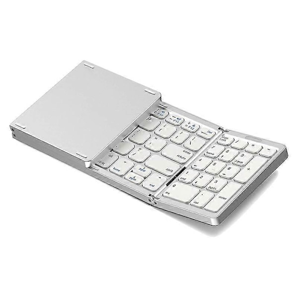 Vikbart Bluetooth-tangentbord, USB-uppladdningsbart trådlöst tangentbord för IOS, Android, Windows PC-bärbar dator