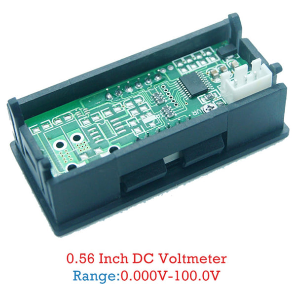 2x 0,56 tommer Mini Digital LED Display 4 Bit 0-100v Voltmeter Panel Volt Volt Meter Tester