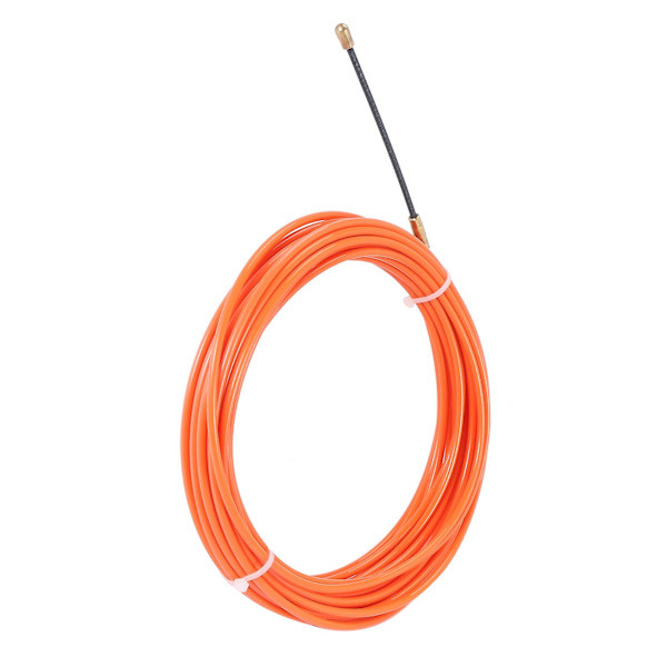 4 mm, 10 metriä, oranssi ohjauslaite, nylon sähkökaapeli, työntö- ja vetotyökalu, putken vetäjä, kalastusnauha, johdin